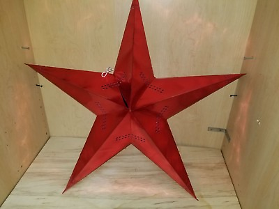 #ad 24quot; RED FOIL Paper Star Hanging Lantern Lamp Light Cord Is NOT Included #20 $9.95