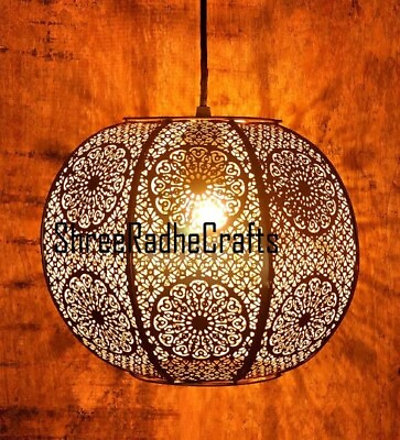 #ad #ad Moroccan Lantern Lamp Shades Lighting Turkish Hanging Lamp Hole Seljuks Pattern $72.99