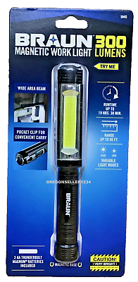 #ad #ad HEAVY DUTY 300 Lumen Magnetic Pocket Work Light Flashlight Magnetic base $17.95