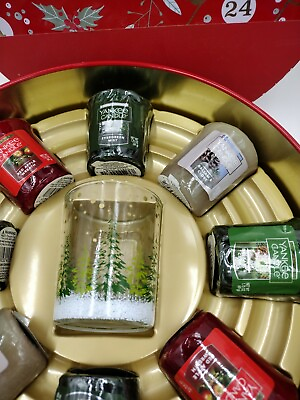 #ad Yankee Candle 8 Piece candle and Votive with Tin 2021 $31.99