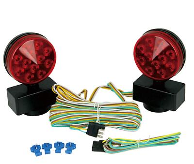 #ad MAXXHAUL 50015 12V Magnetic LED Towing Lights With Magnetic Base DOT Compli... $39.59