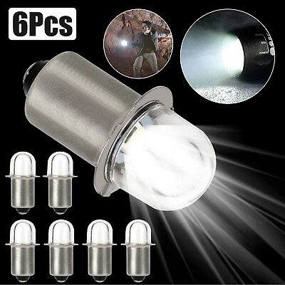 #ad 6pcs P13.5S LED Flashlight Lights Torch Lamp Bulbs 3V White Upgrade Replacement $9.48