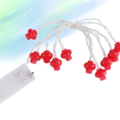 #ad LED Red Lantern String Lights for Chinese New Year Party 1.5m No Batteries $9.36