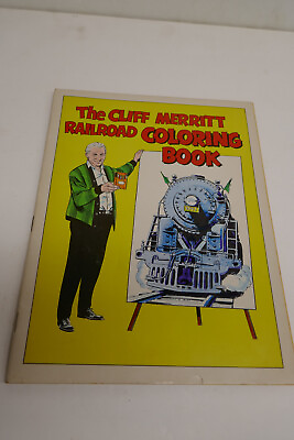 #ad CLIFF MERRITT MEN WHO MOVE THE NATION 1965 RAILROAD COLORING BOOK GIVEAWAY PROMO $10.95