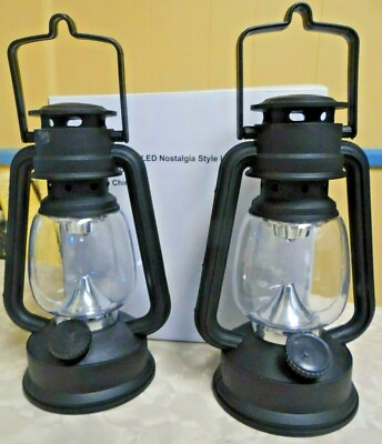 #ad Set Of 2 LED Nostalgia Style Lanterns NIB $19.50