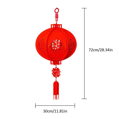 #ad 2Pcs Chinese New Year Wedding Asian Red Lanterns Hanging Festival Party Decor $10.99