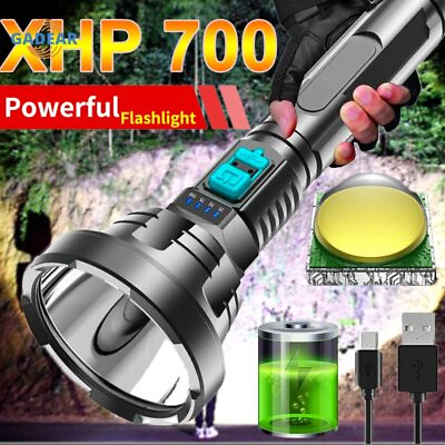 #ad #ad LED Flashlight Tactical Flash light 100000LM Waterproof Camping Hand Light USB $10.99