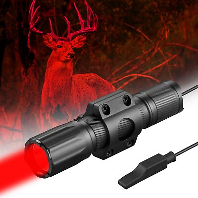 #ad HL25 Red Hunting Flashlight Kit 1300 High Lumens Tactical Night Predator Li... $59.44
