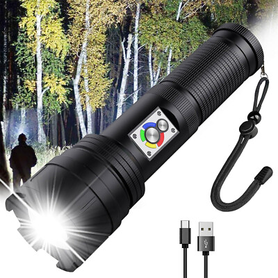 #ad #ad Rechargeable 150000 High Lumens LED Flashlight Super Bright Tactical Zoom US $21.61
