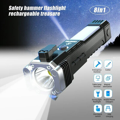#ad 2200000LM LED Flashlight High Lumens Tactical Flash Light USB Rechargeable Torch $9.99
