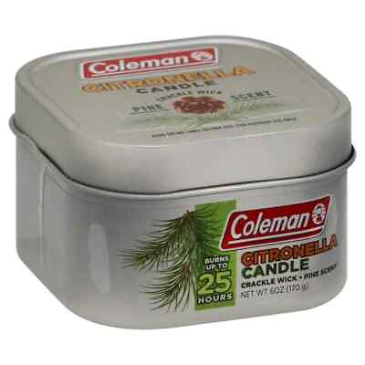 #ad Coleman Repellents Pine Citronella Candle 6 Oz. Silver Free Shipping $7.50