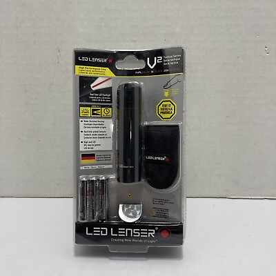 #ad LED LENSER V2 Tactical Series Black DUAL Color LED Flashlight NEW Sealed $44.99