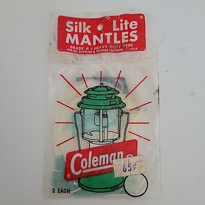 #ad NOS Coleman 2 Pack of #21 Silk Lite Mantles 200 220 228 235 Package Wear $8.88