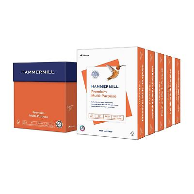 #ad Hammermill Premium Multipurpose Paper 24 lb. 8 1 2 x 11 White 2500 Carton 105810 $45.13