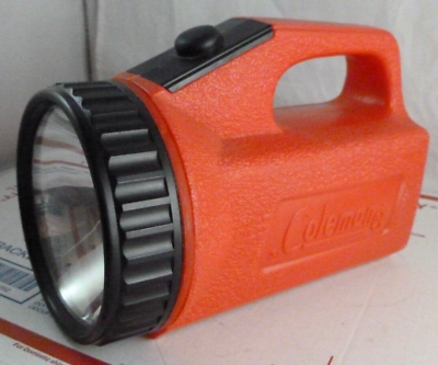 #ad Vintage Coleman Flashlight Flash Light Torch Lantern Lamp Battery Red Plastic $44.85