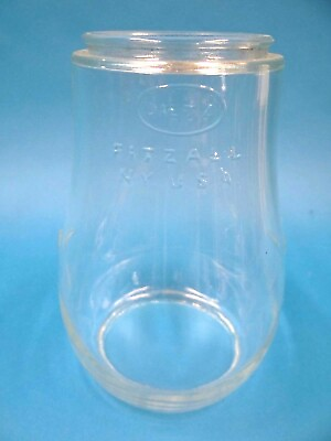 #ad Vintage Clear Glass Dietz Fitzall NY Loc Nob 54H Barn Lantern Shade Globe Part $28.00