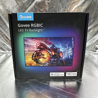 #ad NEW Govee RGBIC LED TV Backlight w Camera 55” 65” TV Wi Fi App H6168 Voice Cont $29.99