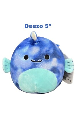 #ad Squishmallow Deezo The Lantern Fish Anglerfish 5” Blue Plush NEW $14.90