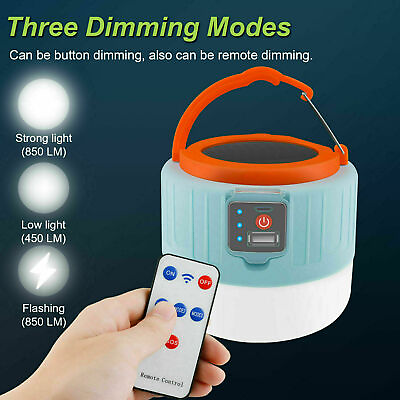 #ad Rechargeable Solar LED Camping Light Lantern Hiking Tent Lamp Outdoor w Remote $12.03
