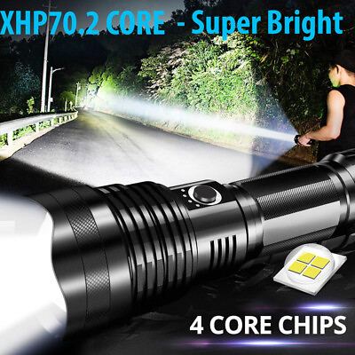 #ad Super Bright Powerful Flashlight Rechargeable Zoom Torch $25.99