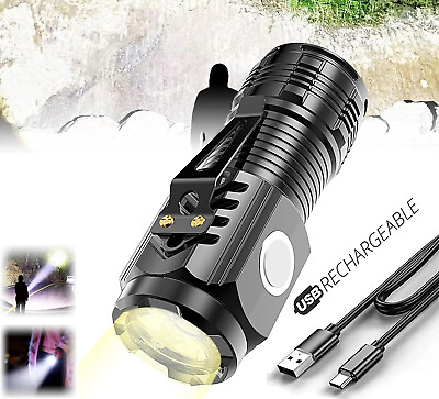 #ad NEW Three Eyed Monster Mini Flashlight Rechargeable LED Flashlights High Lumens $10.99