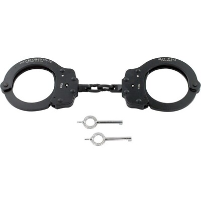#ad Peerless Model 730C Superlite Aluminum Chain Linked Handcuffs amp; Keys Black $56.95