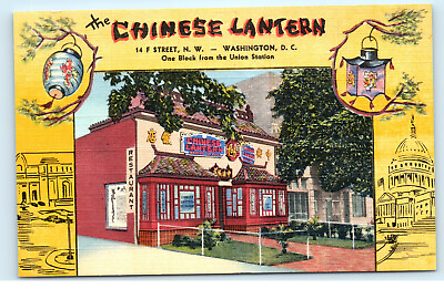 #ad Chinese Lantern Restaurant Washington DC Vintage Postcard F10 $5.84