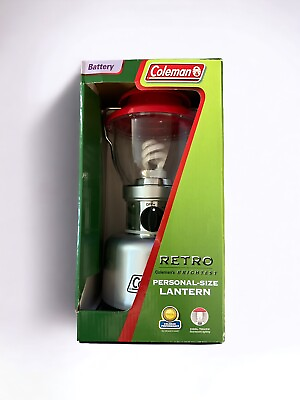#ad #ad Coleman Camp Retro Lamp Battery Operated Silver Family Size lantern Retro New $49.91