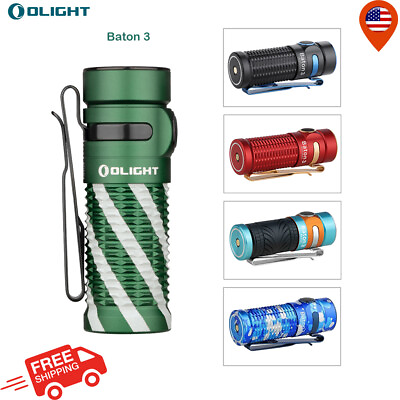 #ad Olight Baton 3 EDC Multicolor Rechargeable Handheld Flashlight 1200 Lumens $58.99