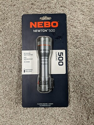 #ad NEBO Newton Flashlight IP67 WATERPROOF LED 500 Lumens Handheld Powerful 20 Hours $32.45