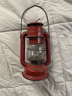 #ad Vintage Electrified Chalwyn Tropic Red 10” Lantern Made in England $17.00