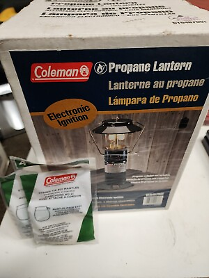 #ad COLEMAN PROPANE 2 MANTLE LANTERN 5154B700T With 7 #21 Mantles. Has Handle $39.95
