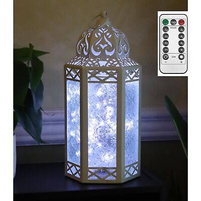 #ad Metal Moroccan Decorative LED Fairy Lights Candle Lantern Holders for Hanging... $44.40