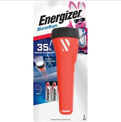 #ad Energizer Weatheready 75 lm Black Red LED Flashlight AA Battery $13.49