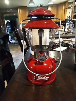 #ad Coleman 200A Single Mantle Red Lantern 6 1973 Fired Once Great Condition $210.00