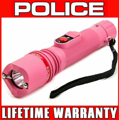 #ad #ad POLICE Stun Gun PINK 306 650 BV Rechargeable Tactical LED Flashlight $12.75