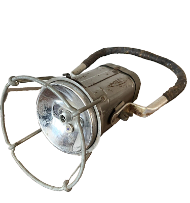 #ad Justrite Vintage Railroad Battery Lantern Light Train No. 40 Works Flaws Metal $17.99
