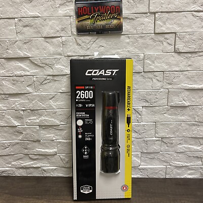 #ad Coast XP11R Pure Beam Slide Focus 2600 Lumens Dual Power Rechargeable Flashlight $39.99