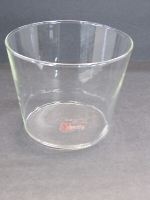 #ad Vintage Coleman Globe Model 5107 D 6 Clear Glass Red Logo #GL 8 $14.50