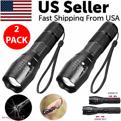 #ad #ad Super Bright 90000LM LED Tactical Flashlight 5 Modes Zoomable Torch Searchlight $9.89