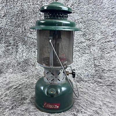#ad Vintage Coleman Lantern Model 220 E with Glass Pyrex USA Dated 8 61 $36.75