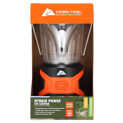 #ad 1500 Lumens LED Hybrid Power Lantern with Rechargeable Battery and Power Cord $24.97