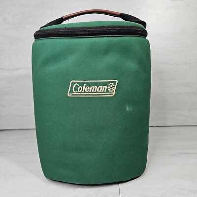 #ad Coleman Propane Lantern Padded Soft Carry Case Open Flat Green Storage Travel $25.99