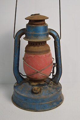 #ad #ad Vintage Dietz Kerosene Lantern Lamp New York City NY Red Glass No. 100 Shipyard $125.00