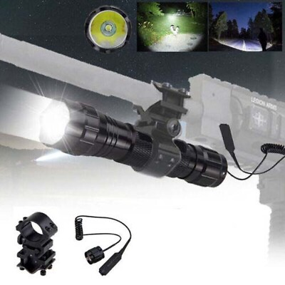 #ad 9000LmTactical LED Flashlight Predator Hunting Light Weapon Gun Barrel Mount Hog $14.99