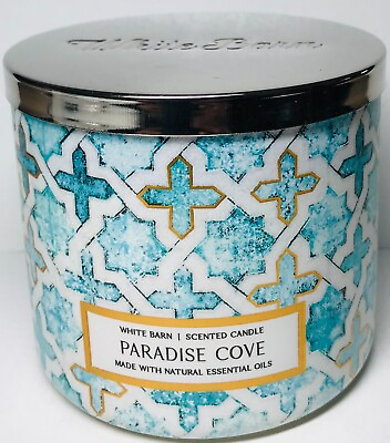 #ad *NEW* PARADISE COVE 3 Wick CANDLE White Barn Bath amp; Body Works Free Ship $26.25