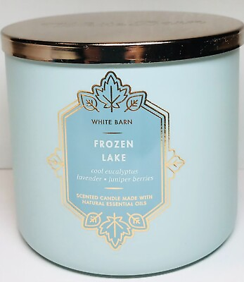 #ad *NEW* FROZEN LAKE 3 Wick CANDLE White Barn Bath amp; Body Works $26.25