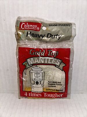 #ad VTG Coleman Gold Top Heavy Duty Mantles Sealed Package Model 21A309G $10.00