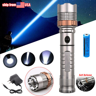 #ad Brightest 2500000LM Police Tactical Flashlight Rechargeable High Power Led Torch $11.98