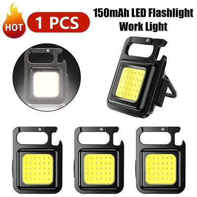 #ad 150Mah Mini LED Flashlight Work Light Portable Pocket Flashlight Keychains USB R $19.85